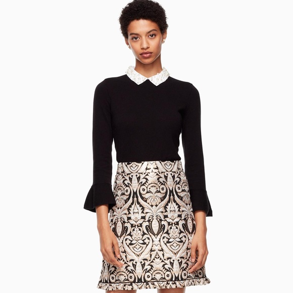 kate spade Sweaters - NWT kate spade Pearl Collar Sweater Size XXS